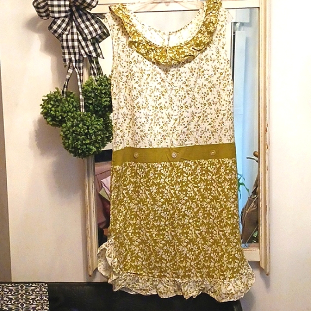 Beautiful! Vintage Tiny Flower Print Detail Design Dress 👗💐
